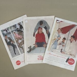 3 Vintage Coca-Cola Print Ads